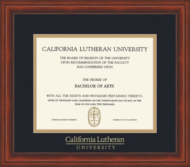 California Lutheran University Millenium (10/06 To Pres) Diploma Frame -ONLINE ONLY