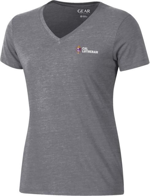 California Lutheran University Kingsmen Women's V-Neck Short Sleeve T-Shirt