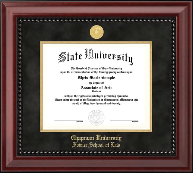 Chapman University Fowler School of Law 11 x 14" Diploma Frame"
