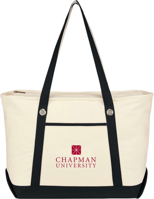 Chapman University Canvas Zippered Tote Bag