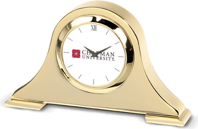 CSI Gold Napoleon Desk Clock With Colored Medallion - ONLINE ONLY