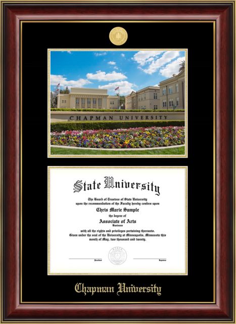 Chapman University 8.5x11 Mahogany Diploma Frame