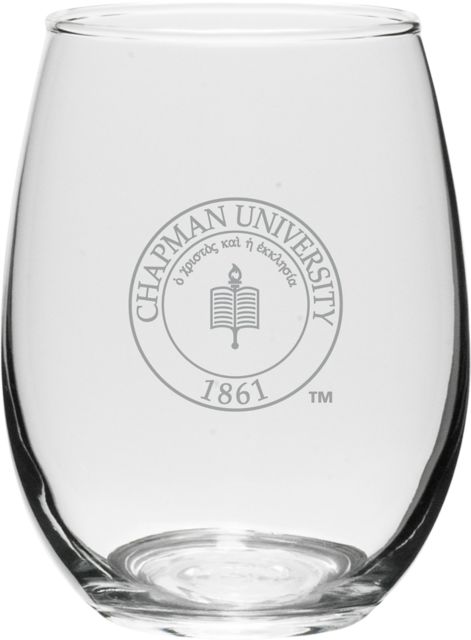 Chapman University 15 oz. Stemless Wine Glass