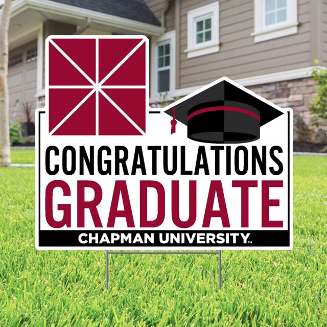 Chapman University Grad 22 x 19 Lawn Sign