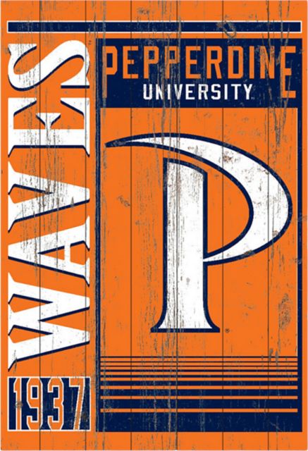 Pepperdine University 25''x 36'' Showcase Plank Sign - ONLINE ONLY