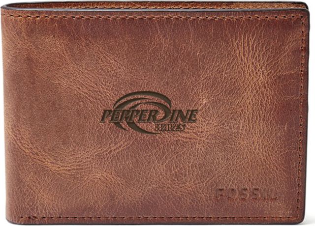 Fossil Leather Derrick Front Pocket Bifold - Brown - ONLINE ONLY