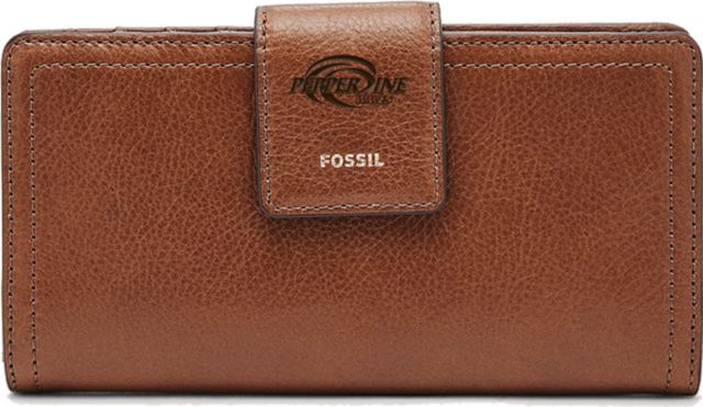 Fossil Leather Logan RFID Tab Clutch - Brown - ONLINE ONLY