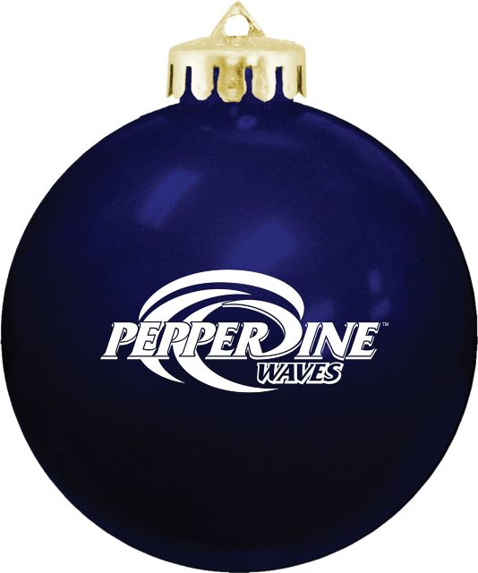 Pepperdine University Waves Round Shatterproof Ornament