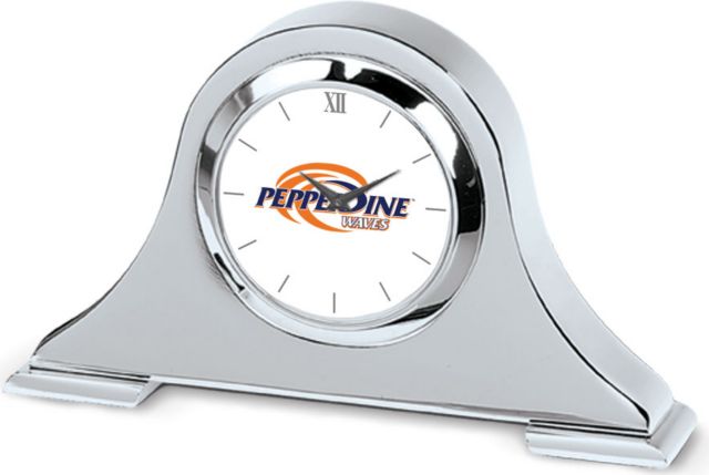 CSI Silver Napoleon Desk Clock With Colored Medallion - ONLINE ONLY