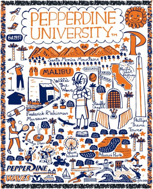Pepperdine University Tapestry Blanket