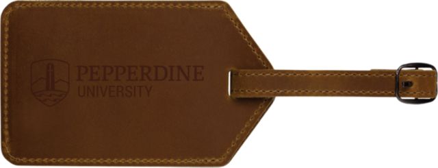 Pepperdine University Leather Luggage Tag