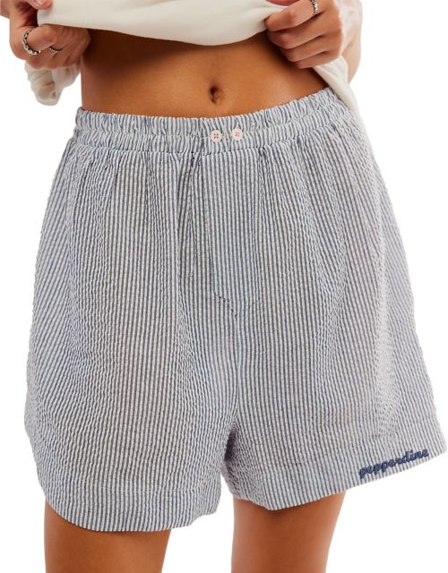 Pepperdine Free People Womens Stripes Cloud Nine Boxer Pepperdine Script