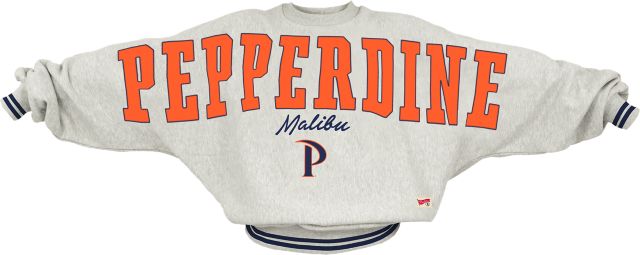 Pepperdine University Waves Women's Ribbed Fleece Crewneck Sweatshirt