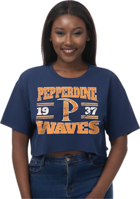 Pepperdine University Waves Women's Boxy Crop Short Sleeve T-Shirt