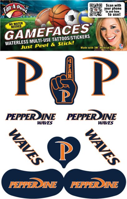 Pepperdine University Game Face Tattoos
