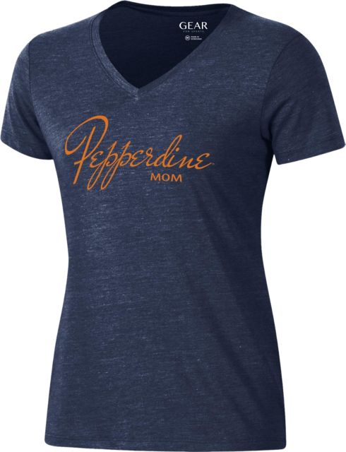 Pepperdine University Mom Women's V-Neck Short Sleeve T-Shirt