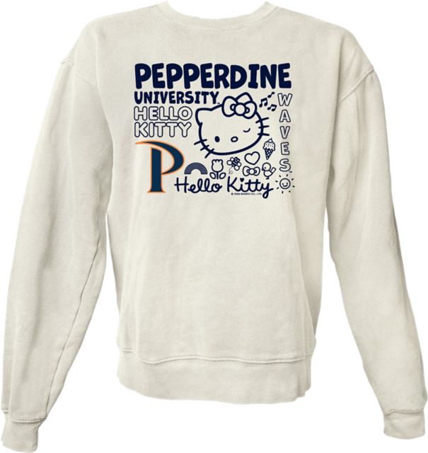 Pepperdine University Waves Hello Kitty Women's Dyed Crewneck Sweatshirt