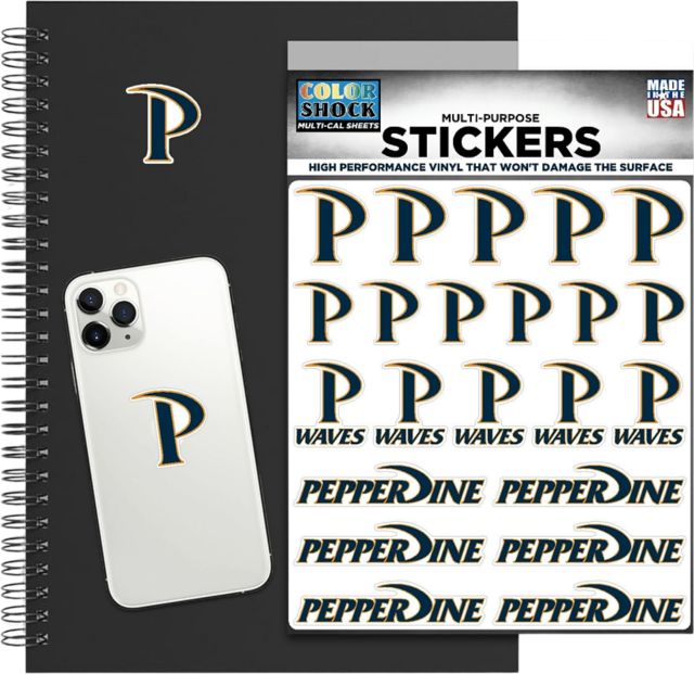 Pepperdine University Waves Sticker Sheet