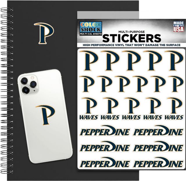 Pepperdine University Waves Sticker Sheet