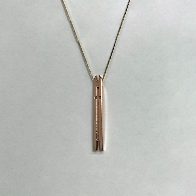 Pepperdine University Cross Necklace, Rose Gold