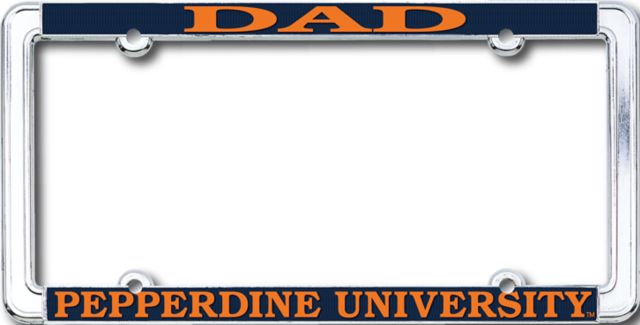 Pepperdine University Dad Thin Rim License Plate Frame