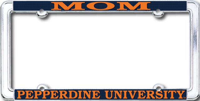 Pepperdine University Mom Thin Rim License Plate Frame