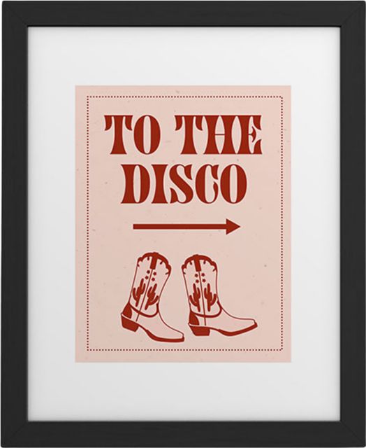 To the Disco I by NicNiccrineDesigns Framed Art Print Modern Black