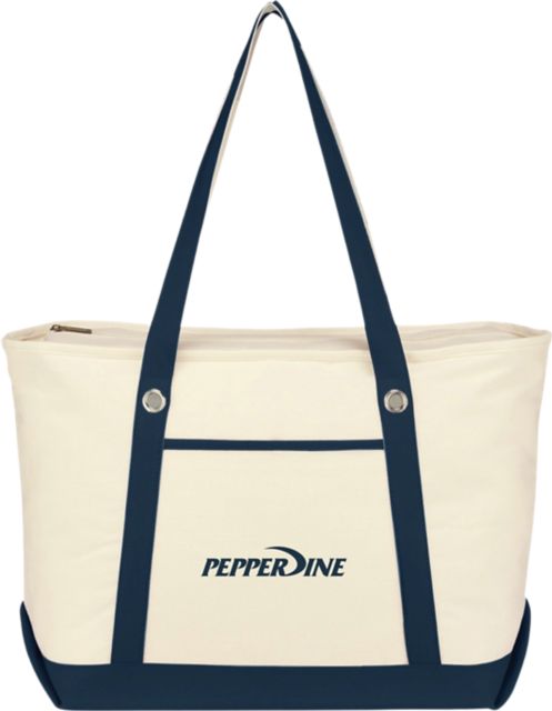 Pepperdine University Canvas Zippered Tote Bag