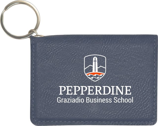 Pepperdine University Waves Leather ID Holder
