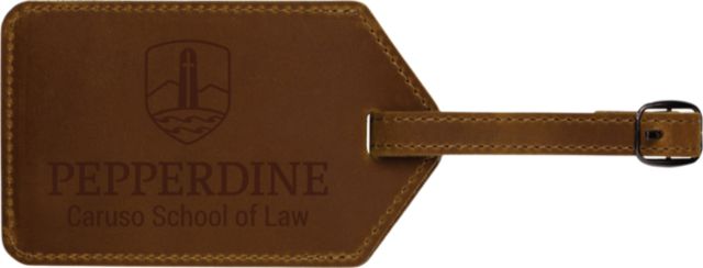 Pepperdine University Crazy Horse Leather Luggage Tag
