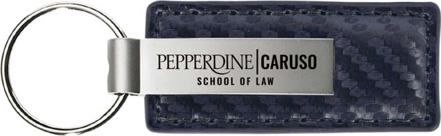 Pepperdine University Waves Leather/Metal Key Chain