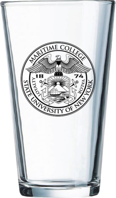 SUNY Maritime College 16 oz. Drink Glass