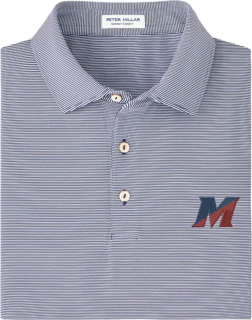 SUNY Maritime College Striped Polo