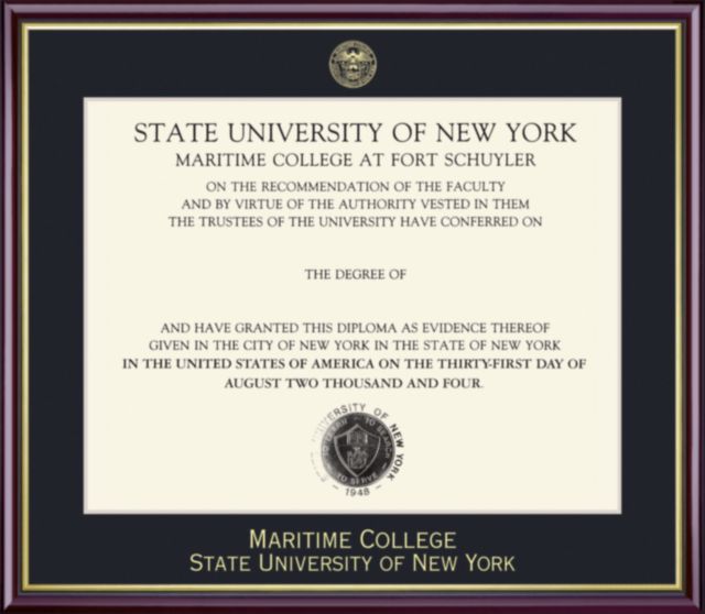 SUNY Maritime College 11'' x 14'' Value Price Scholastic Diploma Frame