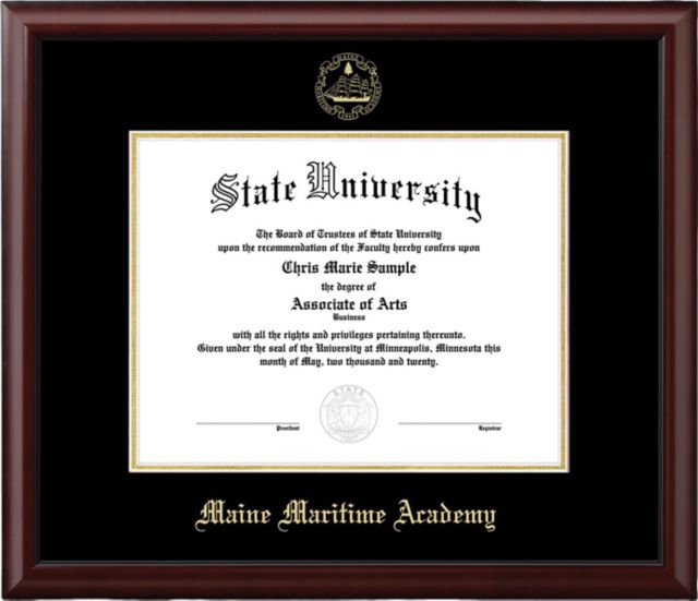 Maine Maritime Academy Mahogany Scholar Diploma Frame
