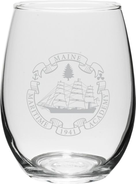 Maine Maritime Academy 15 oz. Stemless Wine Glass