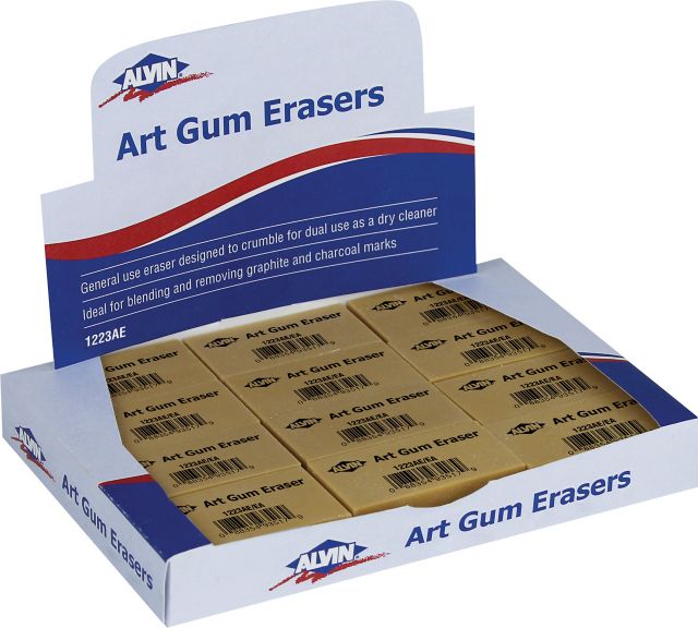 Alvin 1223AE Art Gum Eraser Large 12-bx