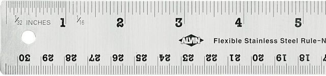 Alvin 18 Flexible Stainless Steel Ruler
