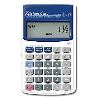 Kitchen Pocket Calculator w/ recipe conversions and digital timer 