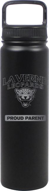 24 oz Matte Black Stainless Steel Water Bottle Proud Parent