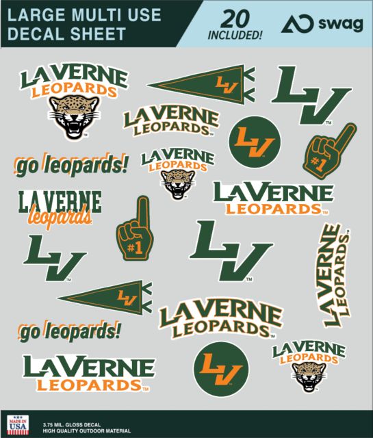 University of La Verne Large Sticker Sheet