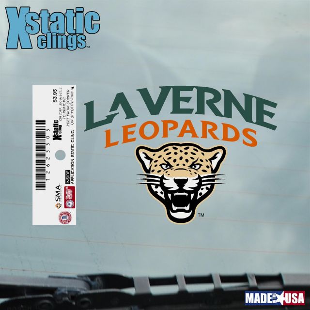 University of La Verne Leopards Cling Decal