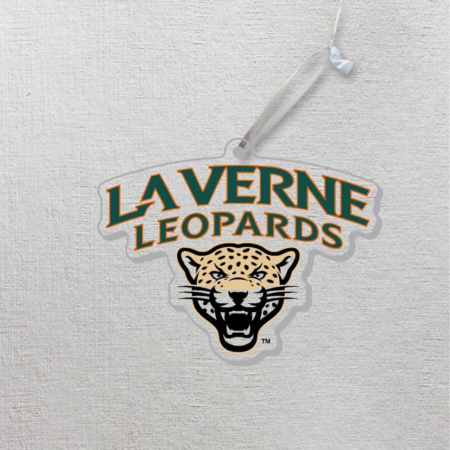 University of La Verne Leopards 3x4" Glass Ornament"