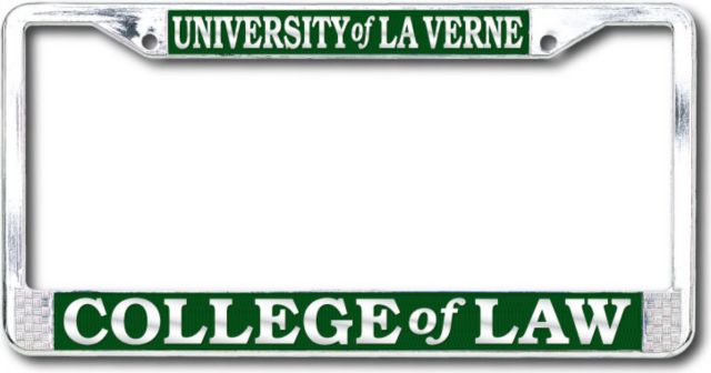 University of La Verne College of Law License Plate Frame