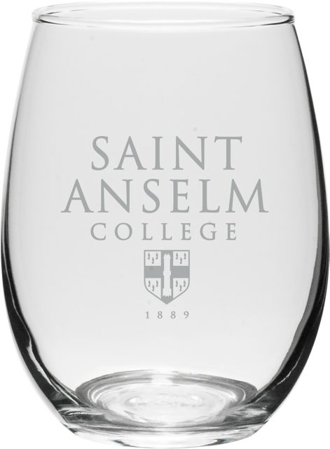 Saint Anselm College 15 oz. Stemless Wine Glass