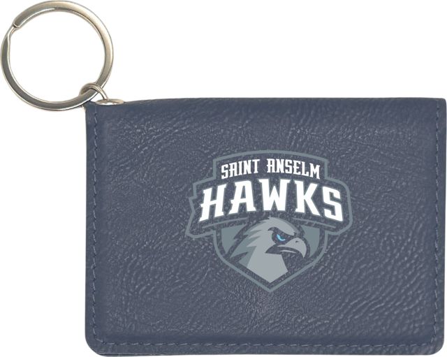 Saint Anselm College Hawks Leather ID Holder