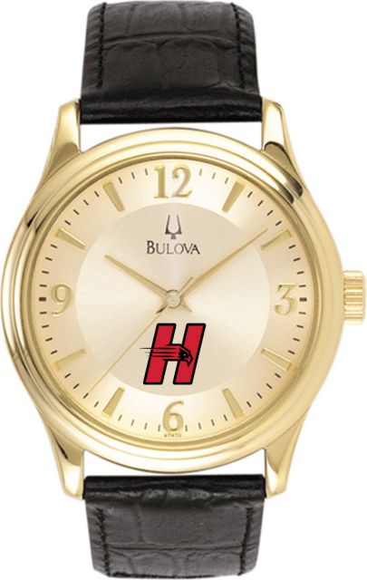 Bulova Men's Gold and Leather Watch - ONLINE ONLY
