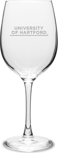 University of Hartford 16 oz. Wine Glass