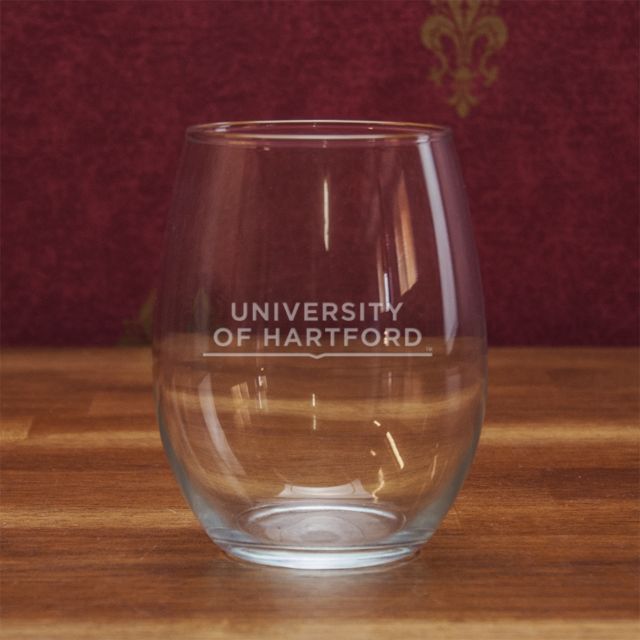 University of Hartford 21 oz. Stemless Wine Glass
