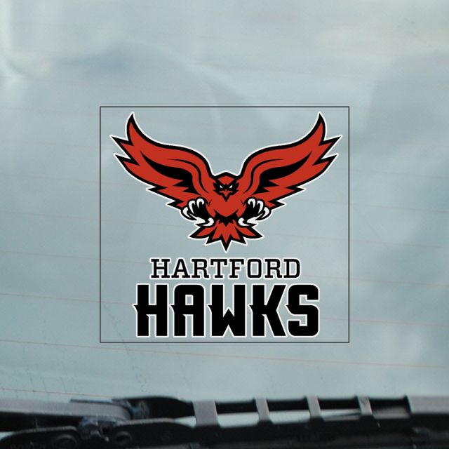 University of Hartford Hawks Cling Decal